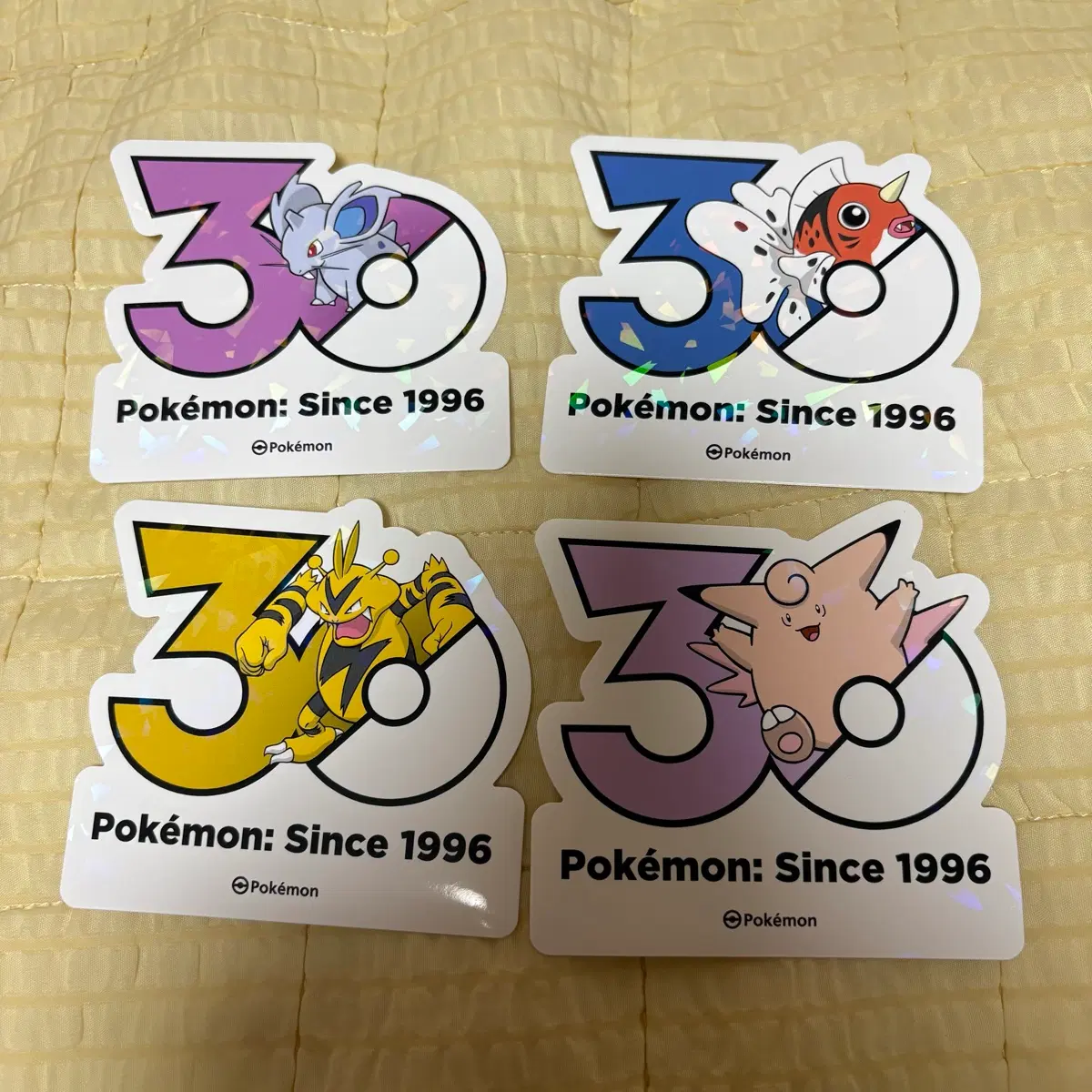 포켓몬 30주년 스티커 에레브 픽시 왕콘치 니드런 일괄 판매