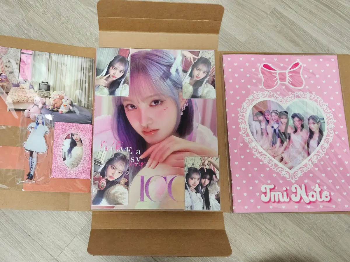배송비포함!!) 아이브 리즈 디아이콘 B버전 풀세트 포카 키링 화보집 구성품