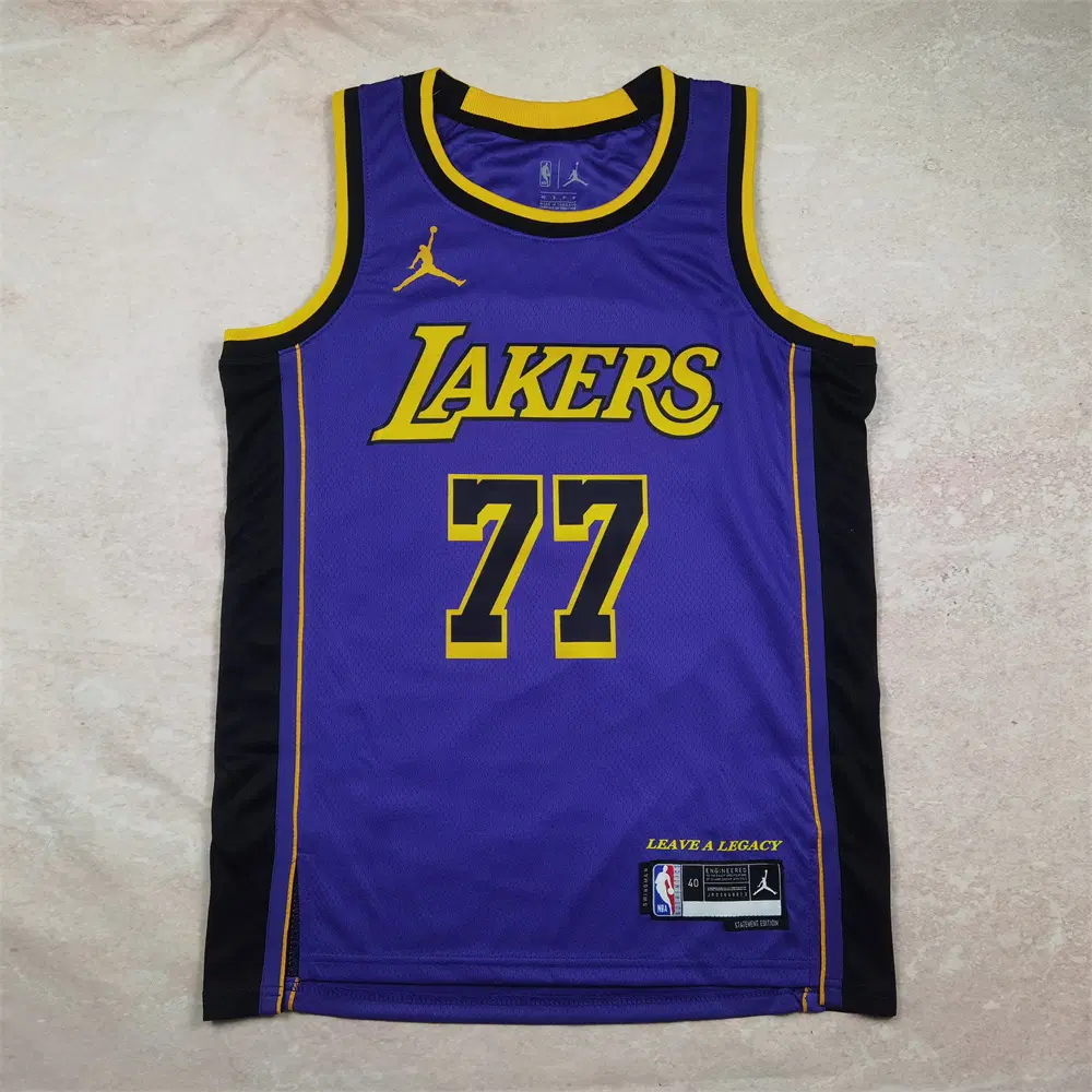 NBA 레이커스 77번 루카 돈치치 퍼플 에디션 농구복 핫픽스