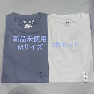 유니클로 새상품 에어리즘 코튼 오버 사이즈 T셔츠 2장 세트(M)