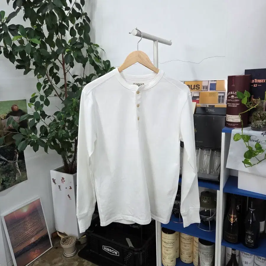 브론슨 코튼 헨리넥 롱슬리브 L