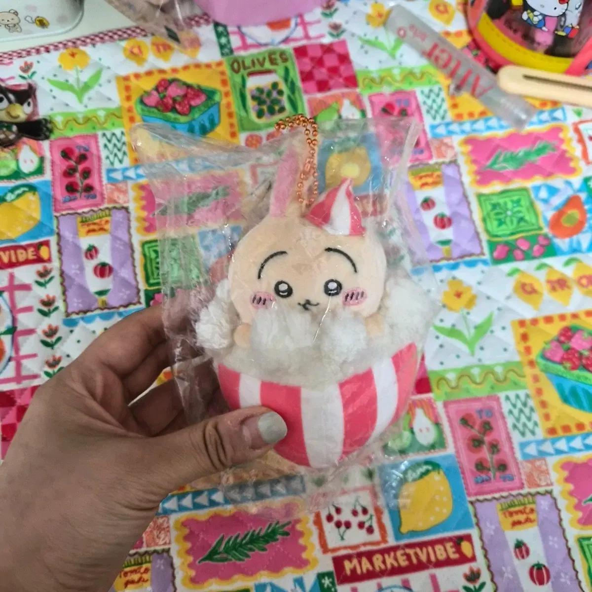 우사기 팝콘 인형키링