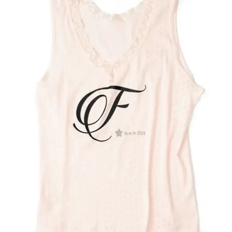 샵페어리 f letter lace sleeveless 새상품 레이스 나시