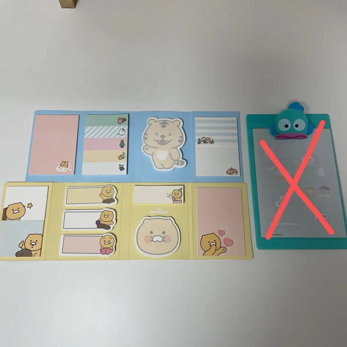 포스트잇 메모지 한교동 고려대 고대 고려대학교 굿즈 카카오프렌즈 춘식이 메모지 세트