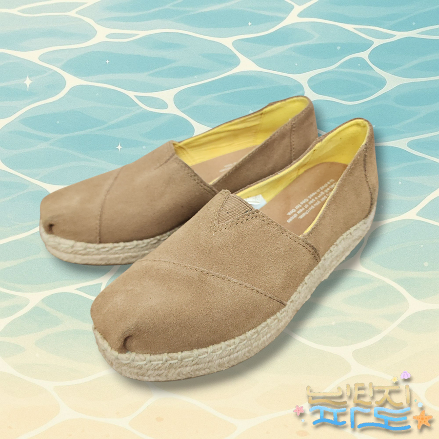 225 탐스 플랫폼 스웨이드 Alpargata 슈즈