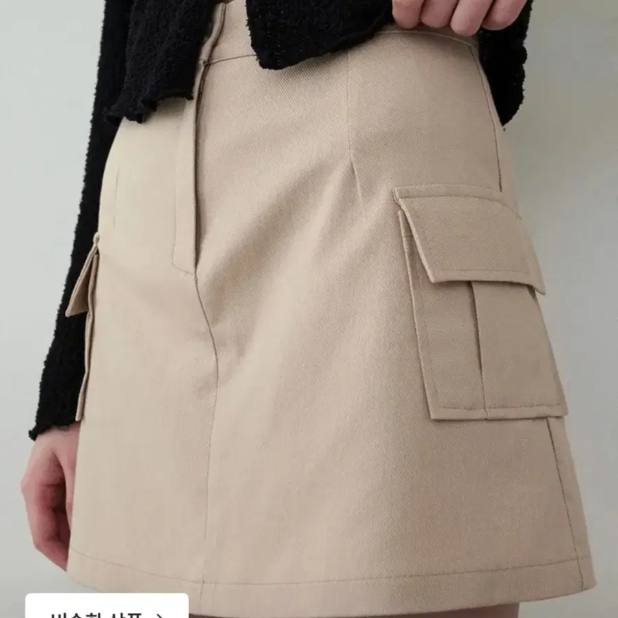 로에일 빈티지 카고 숏 스커트 베이지 s