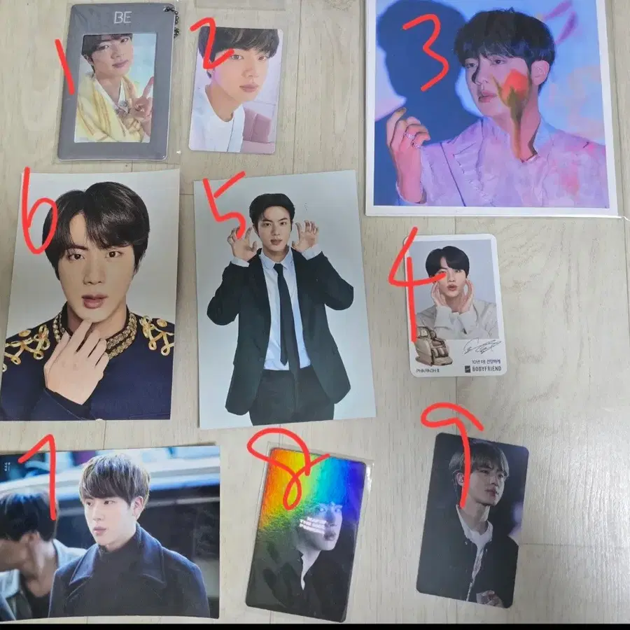 BTS 진 포카 9종