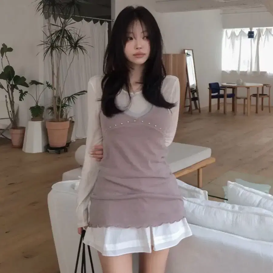 피시드 홀터 스터드 나시 원피스