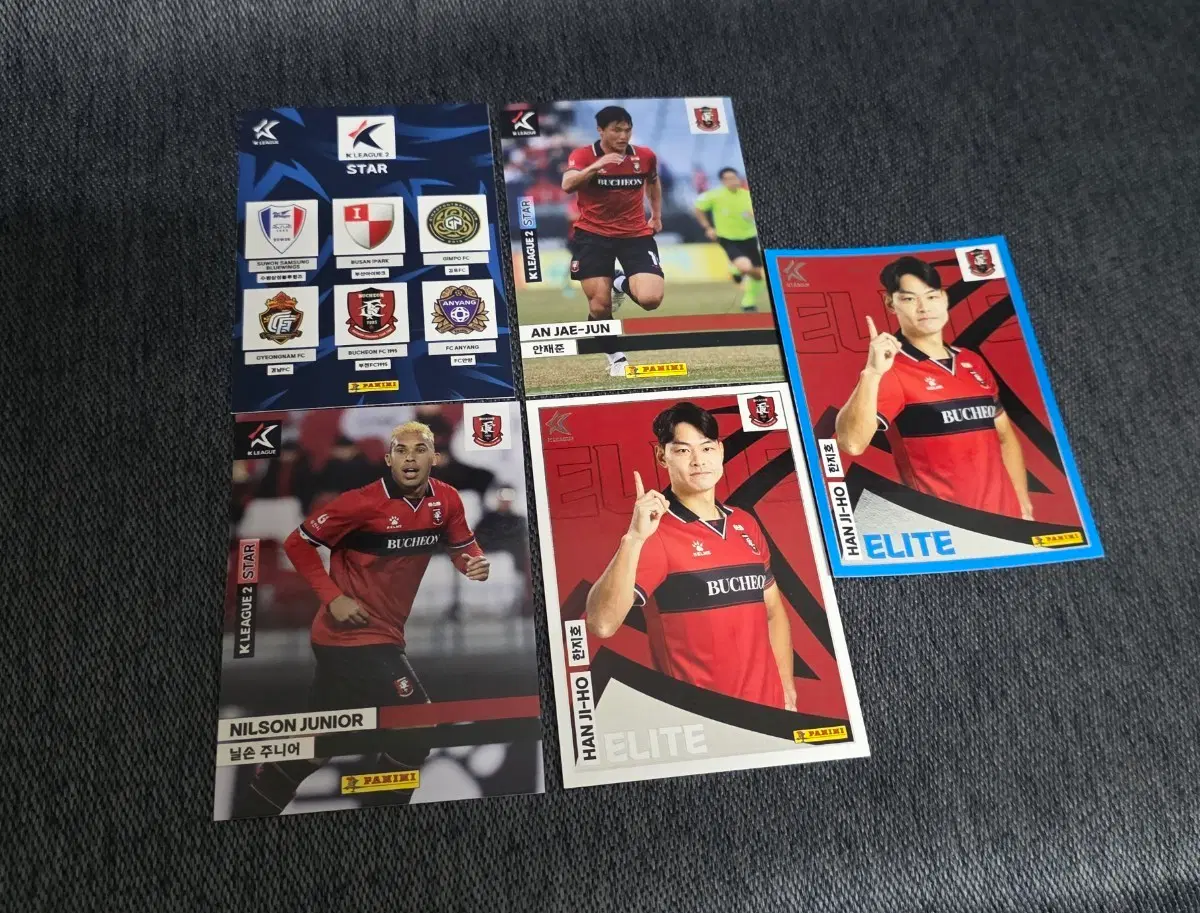 2024 K리그 파니니 부천 FC 1995 카드 5장 일괄