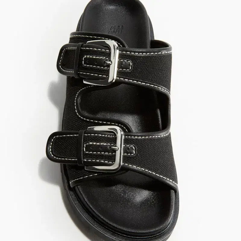 H&M CHUNKY SANDALS 블랙 샌들 슬리퍼 38