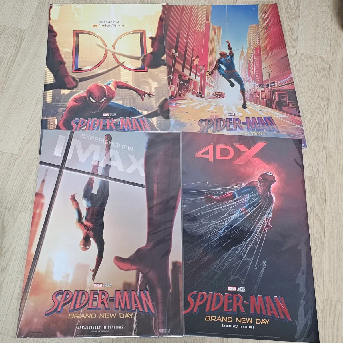 [포스터 4종일괄] 스파이더맨 브랜드 뉴 데이 포스터 IMAX 돌비 4DX 광음