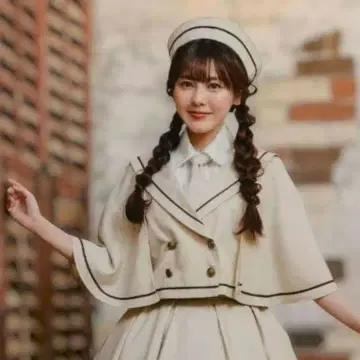 시마무라 클래식 로리타 쿠루미 마린 아카데미아 케이프 코트 베이지 L 사이즈