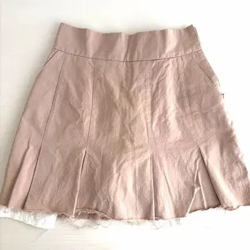 [ 안감 팬츠 포함 ] umii908 45R 박스 플리츠 미니 스커트 베이지
