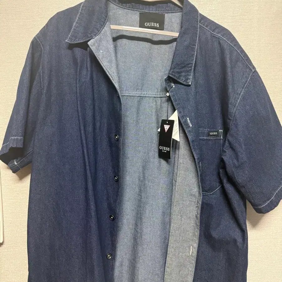 GUESS 데님 반팔 자켓