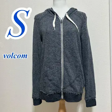 VOLCOM 볼컴 지퍼 후드티 그레이 S 캐주얼 후드 면 폴리