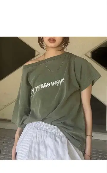 MOUSSY 티셔츠 프리 사이즈 그레이