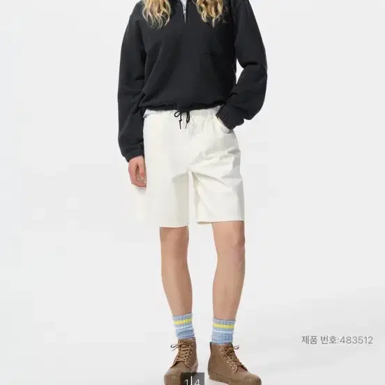 JW 앤더슨 데님 쇼트 팬츠 (OFF WHITE) 유니클로 30