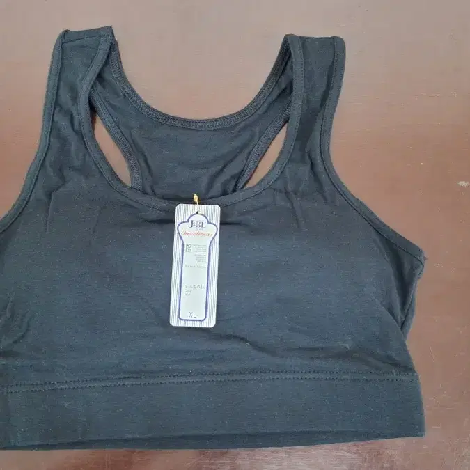 새상품 국산 면스판 망고 나시 브라(패드있음) XL(55~66) 블랙 J&BL