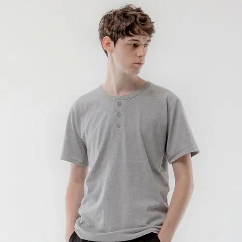 [새상품] 레이든 티셔츠 M사이즈 BASIC HENLEY TEE-GRY
