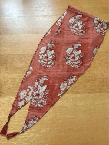45R 아카네 사라사 프린트 스카프 타이