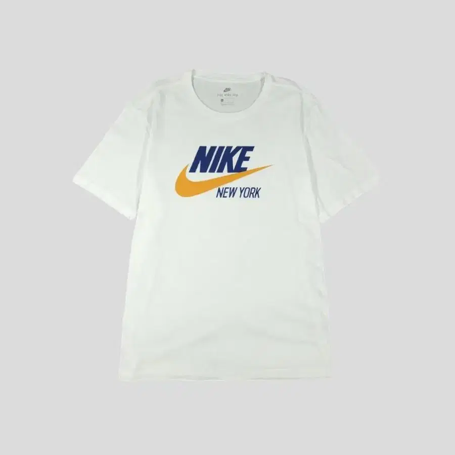나이키 화이트 블루 오렌지 배색 퓨추라로고 코튼 반팔 티셔츠 MADE IN MEXICO XL