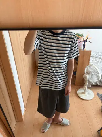 00s 90s beams 보더 셔츠