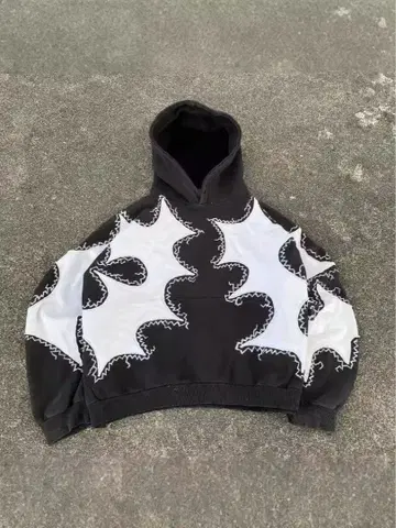 후드티 Y2K 블랙