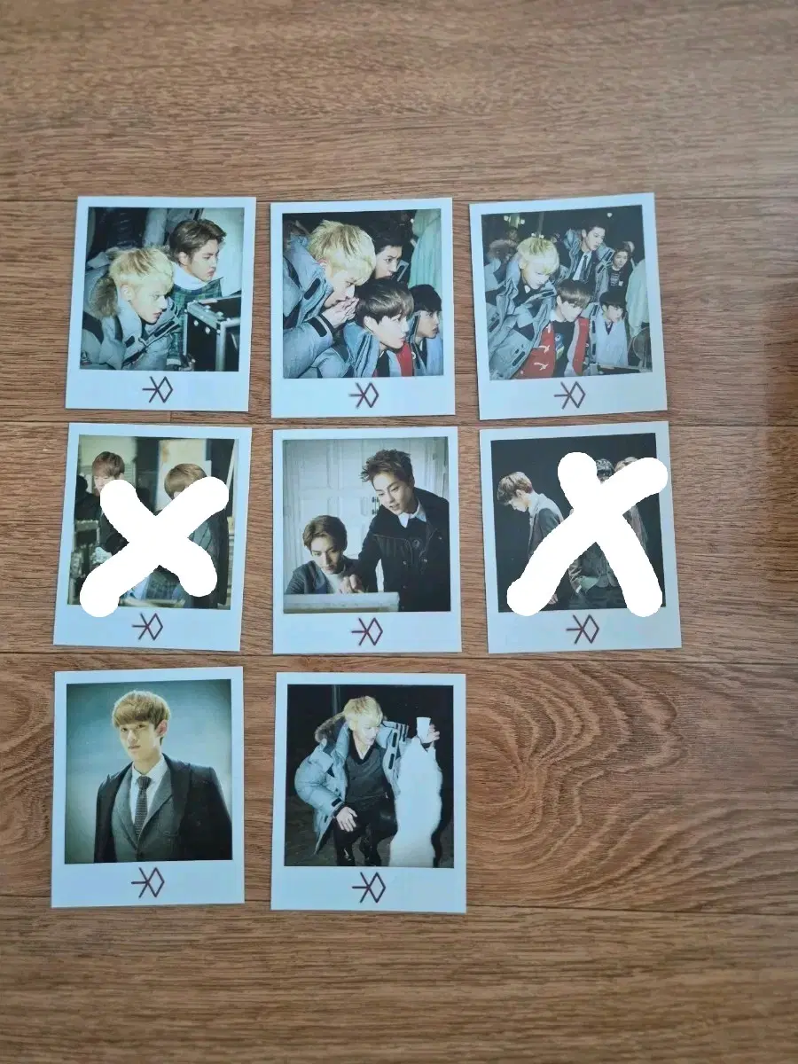 EXO 멤버들 폴라로이드사진