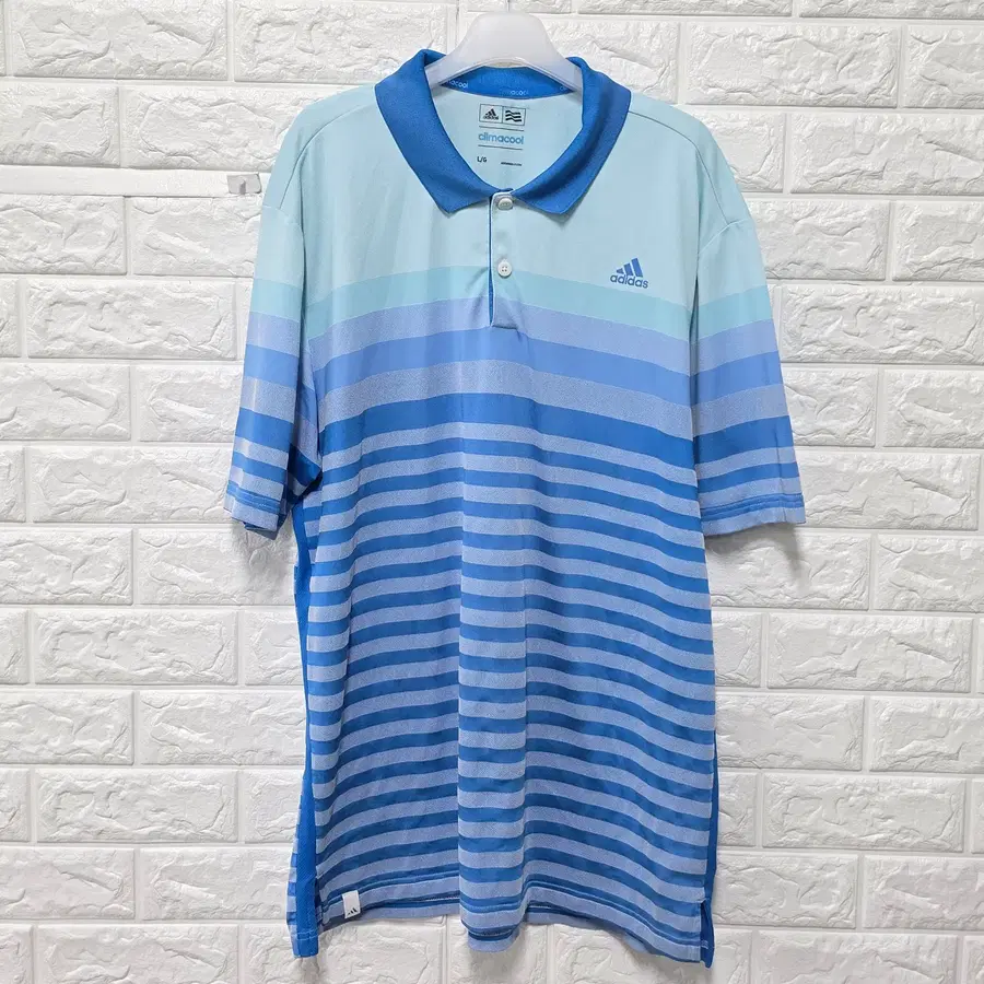 L-XL 아디다스 스트레이프 반팔 카라티 E526