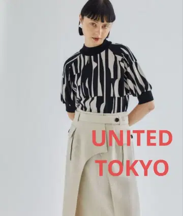 UNITED TOKYO 볼륨 하프 슬리브 니트 멀티
