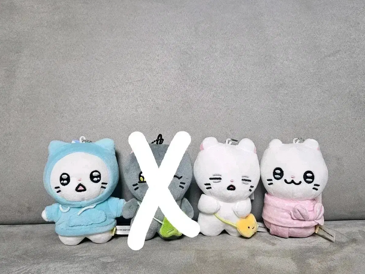 정품 냐한남자 후드 춘배 블루 12cm 키링 인형