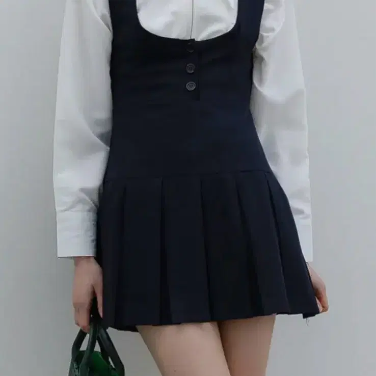 하이버넷 플리츠 스커트 슬림 베스트 원피스 S