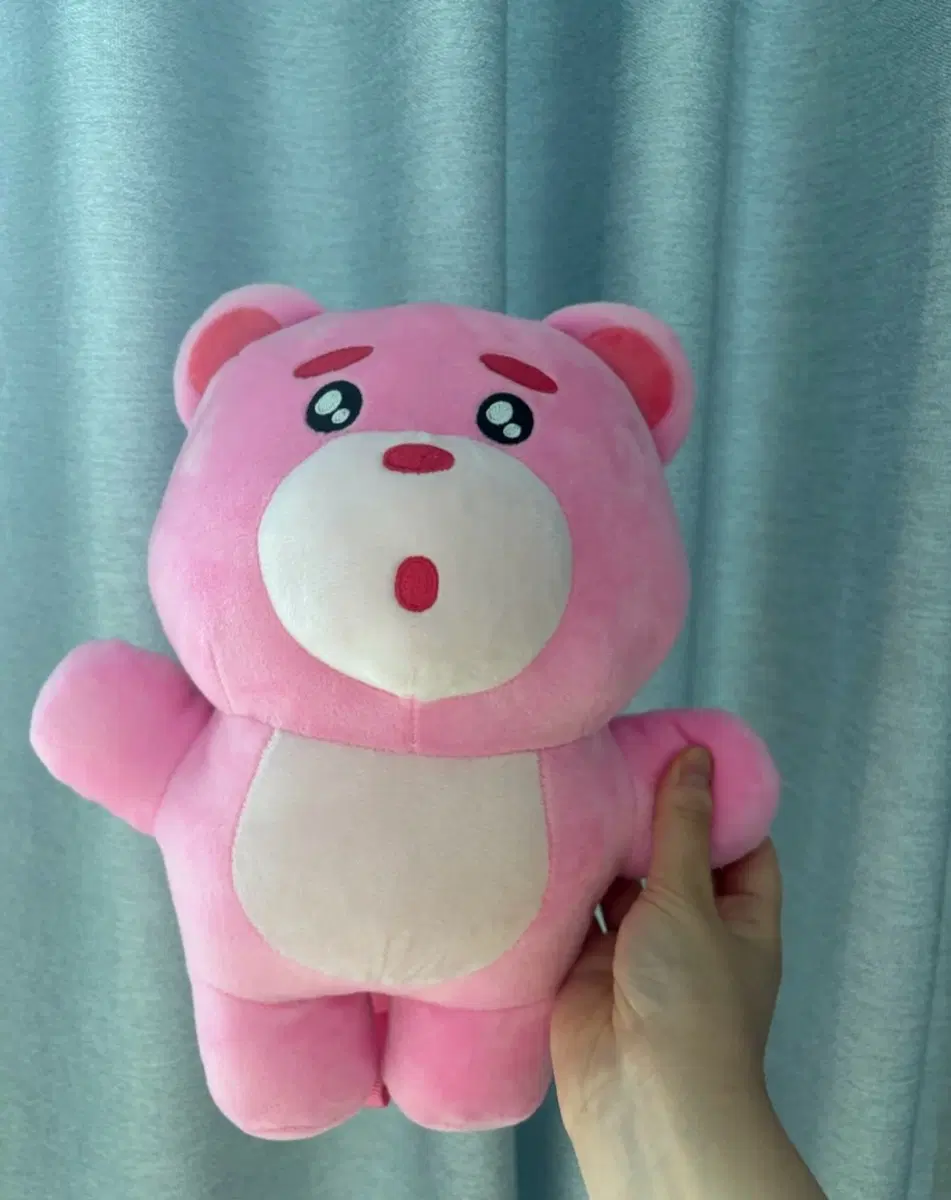 롯데 캐릭터 핑크 곰 인형 벨리곰 중형 정품
