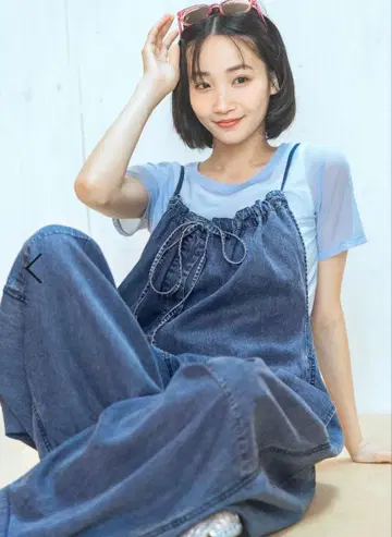니코앤드 niko and 몬스터 개더 살로펫 인디고 데님 새상품