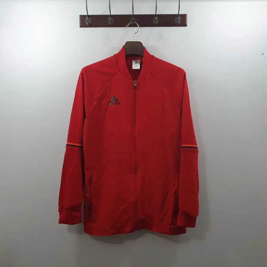 3XL 아디다스 남성 레드 삼각로고 트레이닝 집업 트랙탑 자켓