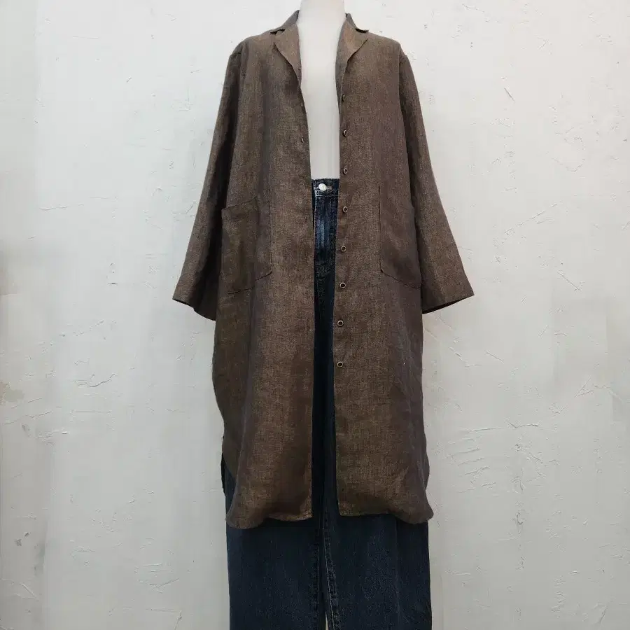 린넨 롱코트
