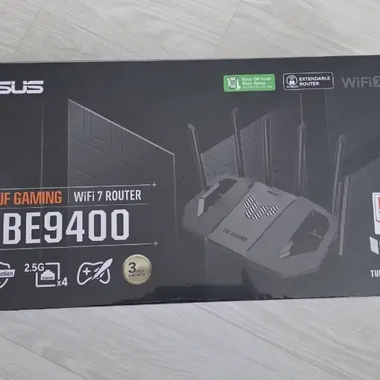 아수스 ASUS TUF GAMING BE9400 WiFi7 인터넷 유무선 공유기 판매합니다