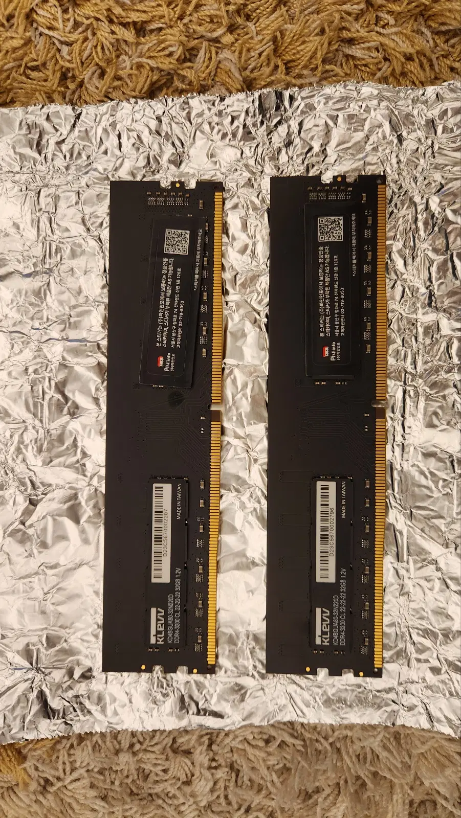 [판매] 에센코어 KLEVV DDR4 PC4-25600 CL22 64GB(32 *2)