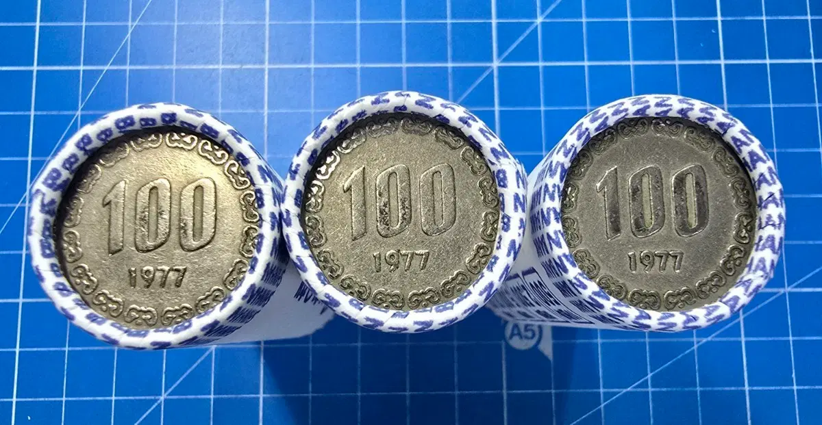 1977년 100원 동전 150개 3롤