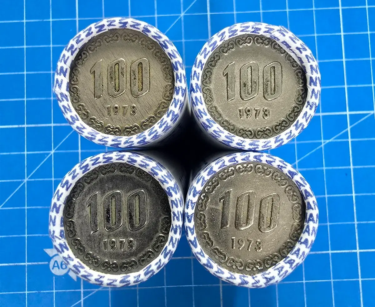 100원 1973년 주화 4롤 200개 일괄