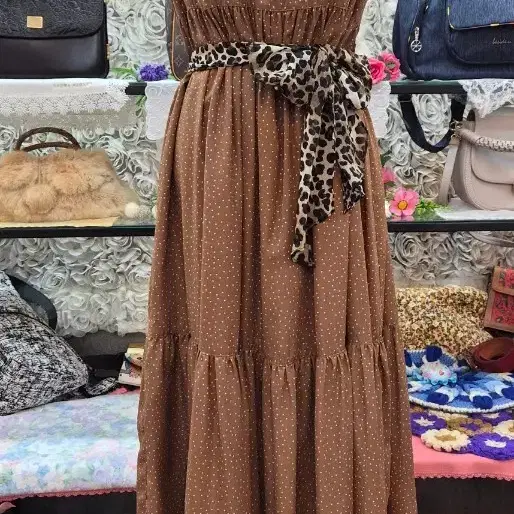 RICHE GLAMOUR 티어드 롱원피스(55~66)
