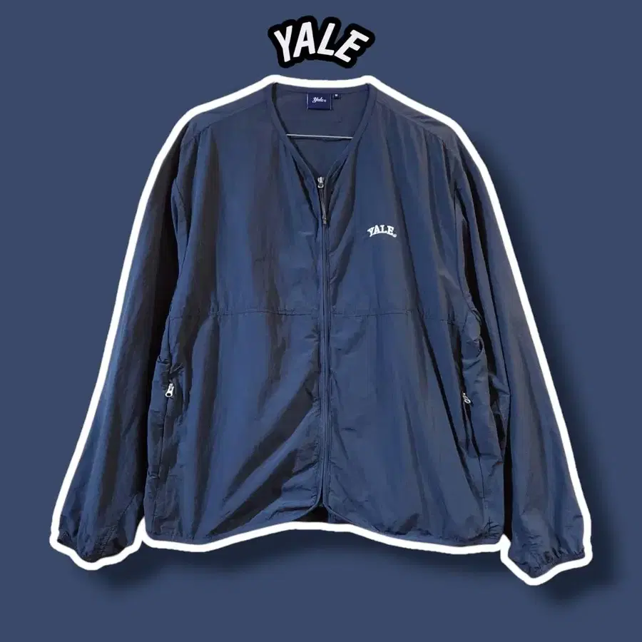 M/ YALE 나일론 이지 자켓 바람막이 네이비 /0807