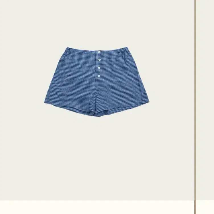 리본빛 fami check shorts