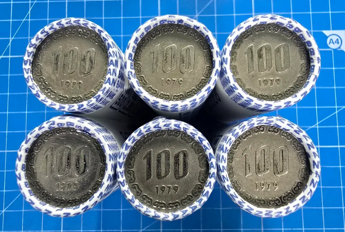 1979년 100원 동전 롤 300개 일괄
