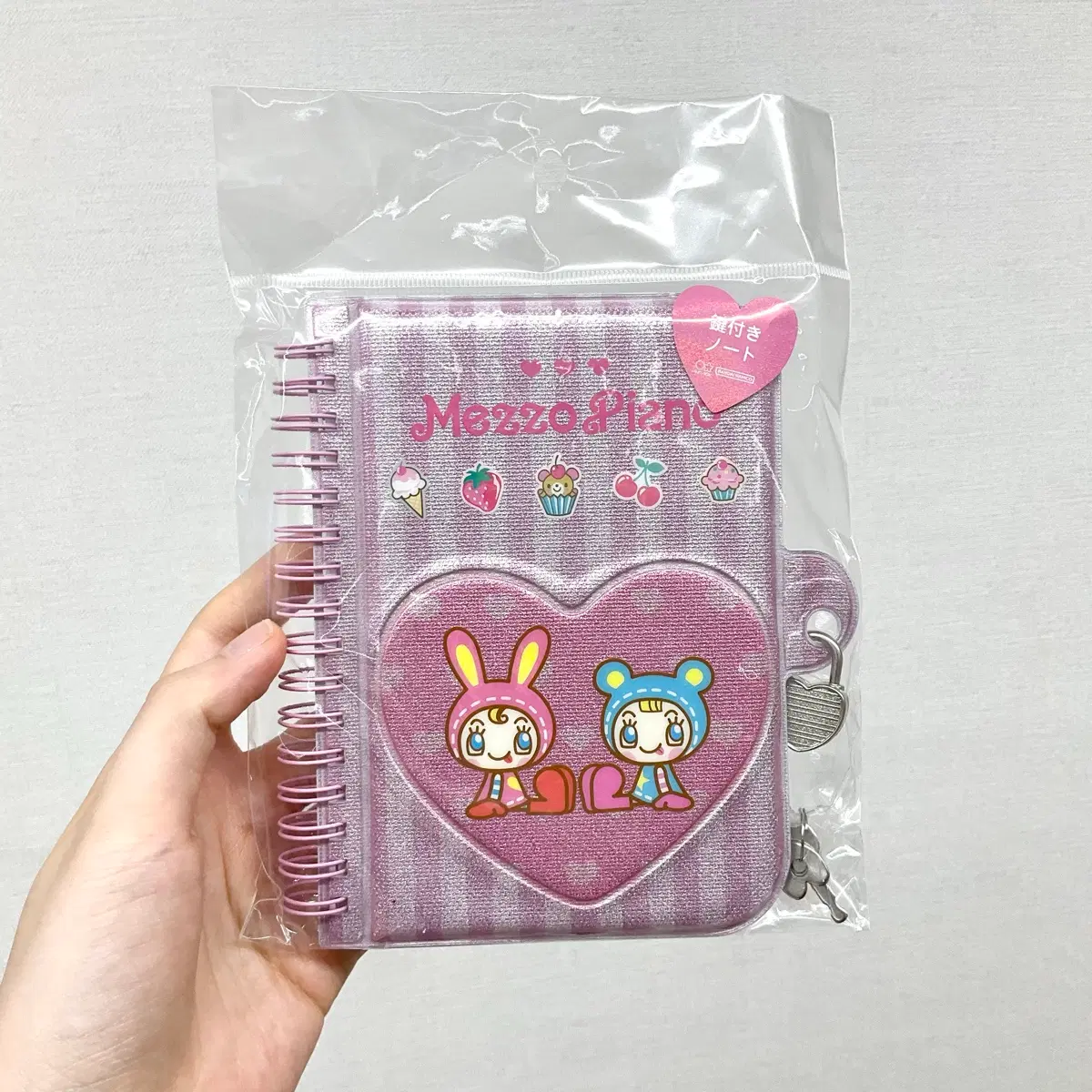 일본정품 나루미야 메조피아노 자물쇠 노트
