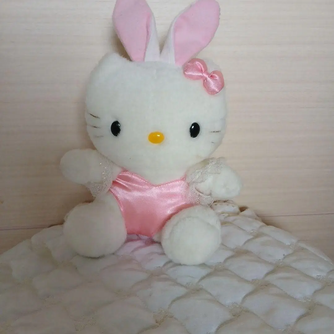 산리오 레트로 고전 키티 토끼 바니 레이스 세틴 원피스 인형