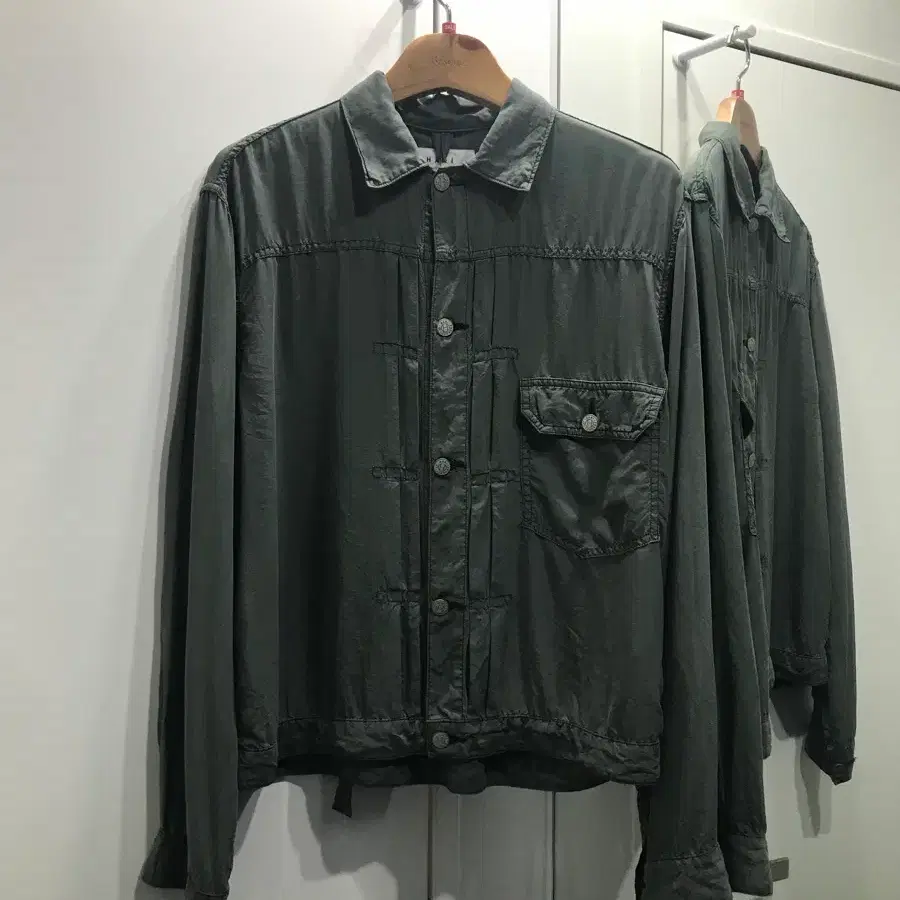 하리 실크 워크자켓 / 3size / 그린