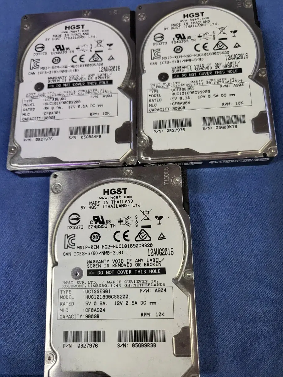HGST 900GB HDD 3개 일괄2.5인치