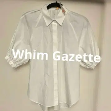 Whim Gazette 화이트 코튼 반팔 블라우스 클리닝 완료