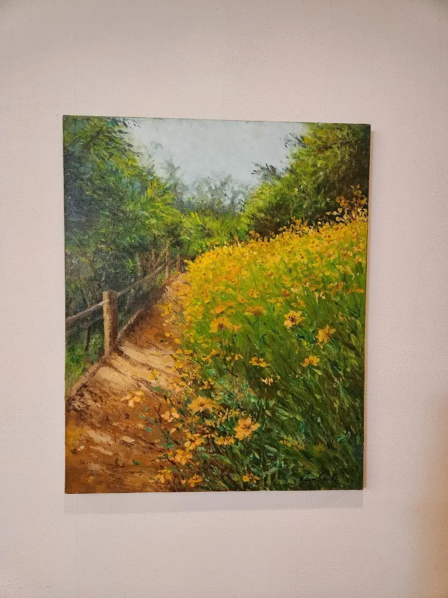 [원로화가 장근수 화백] 오솔길 풍경 (15호) 유화 작품
